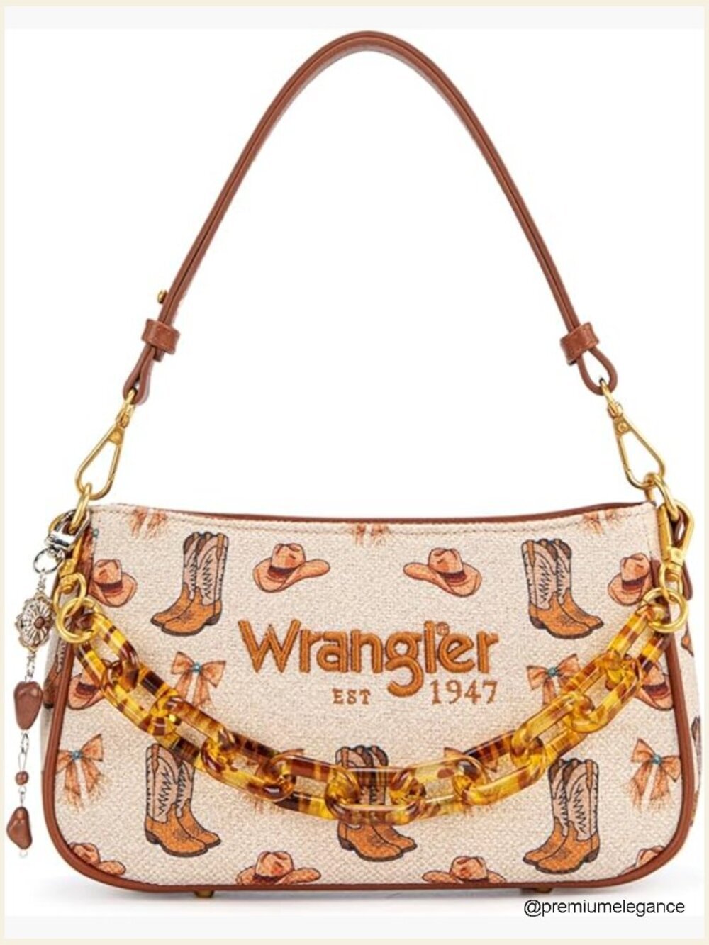 Western Hobo Shoulder Bag with Chain Strap Y2K Clutch Purse